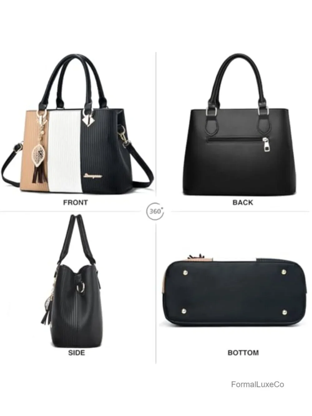 PU Leather Satchel Handbag for Women Crossbody Tote Shoulder Bag